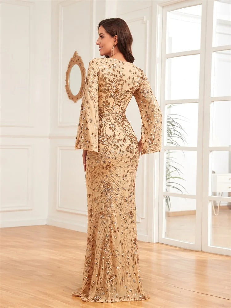 Champagne Evening Dresses - N079