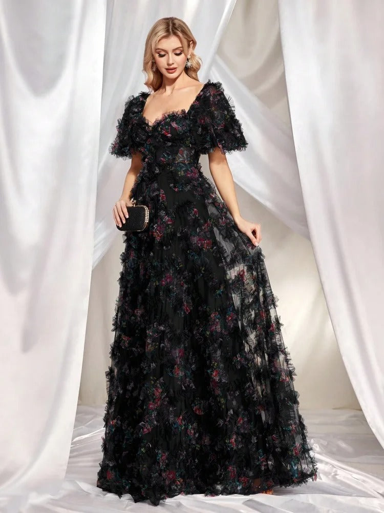 Black Evening Dress - N061