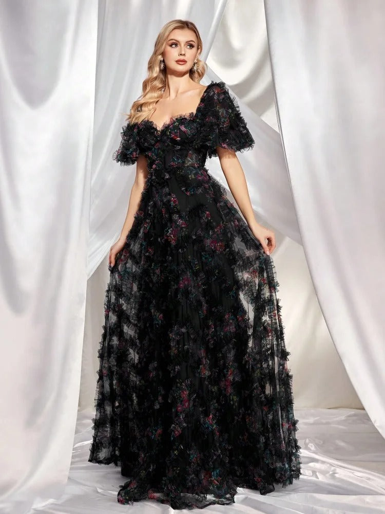 Black Evening Dress - N061