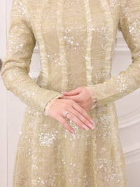 Embroidery pleated   - N425