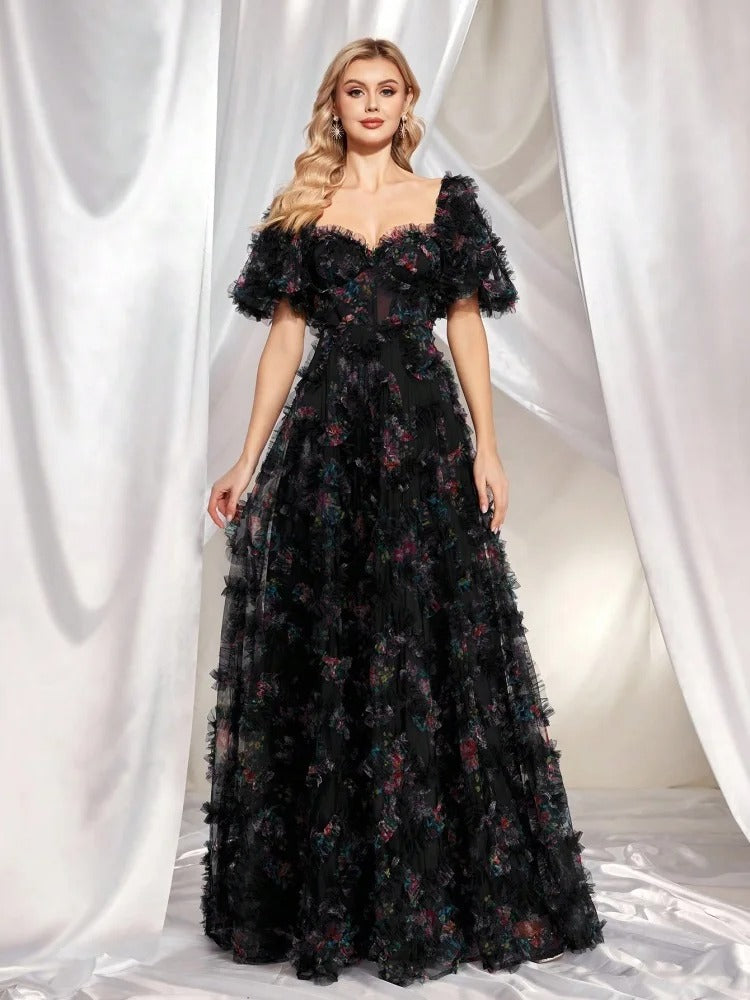 Black Evening Dress - N061