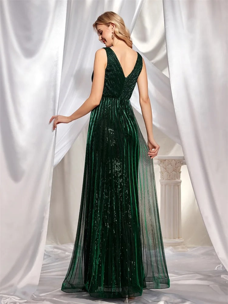 Green Sequin Dress - N066