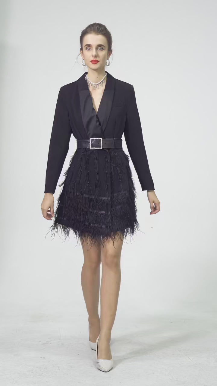 Overcoat Feathers Short - N142